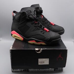 Nike Jordan 6 Retro Infrared Men's Size 10.5  Black 2014‎ 384664-023